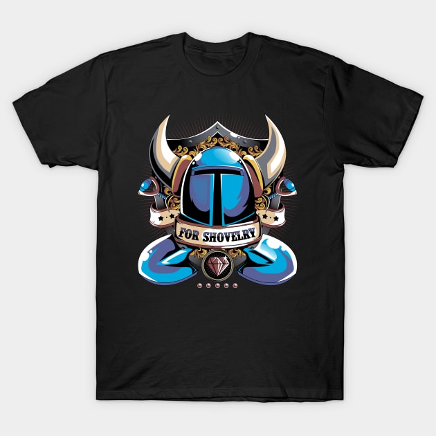 Shovel knight - Indie game - Crest T-Shirt by Typhoonic